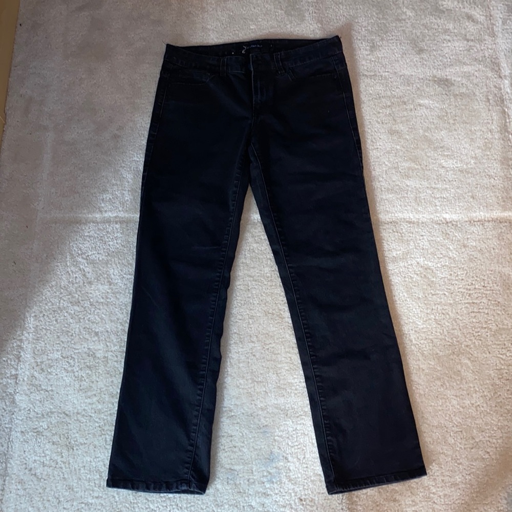 Calvin Klein Solid Black Jeans With Bedazzled Bac… - image 1